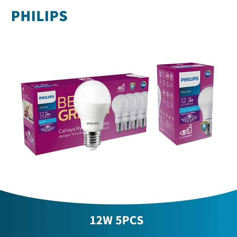 MultiPack 5pcs 12W E27 6500K 230V Philips MyCare LedBulb