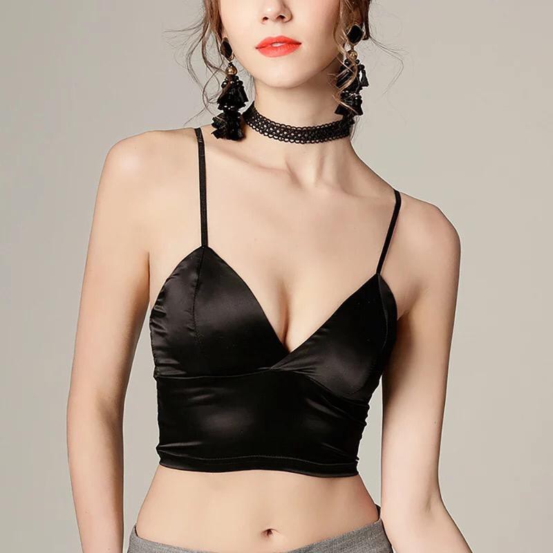 ✅𝐅𝐎𝐈𝐒𝐒® Tank Top Crop Top Sexy Atasan Pakain Dalam Wanita  Polos untuk Wanita 1044