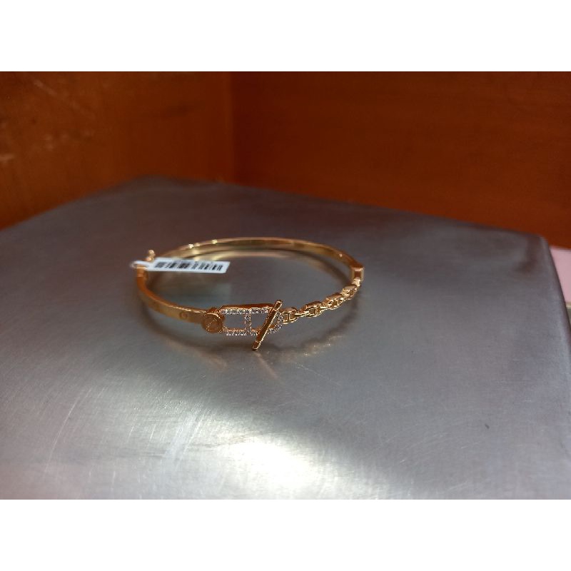 gelang bulat oval mata putih full ubs375