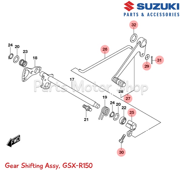 Persneling Gear Shifting Original Suzuki GSX-R150