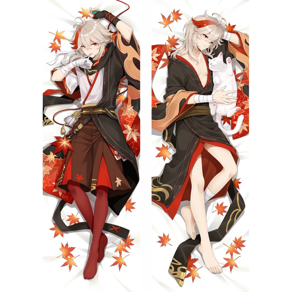 PREORDER Genshin Impact Kaedehara Kazuha Cosplay Hugging Body Pillowcase Dakimakura Kazuha Costume O