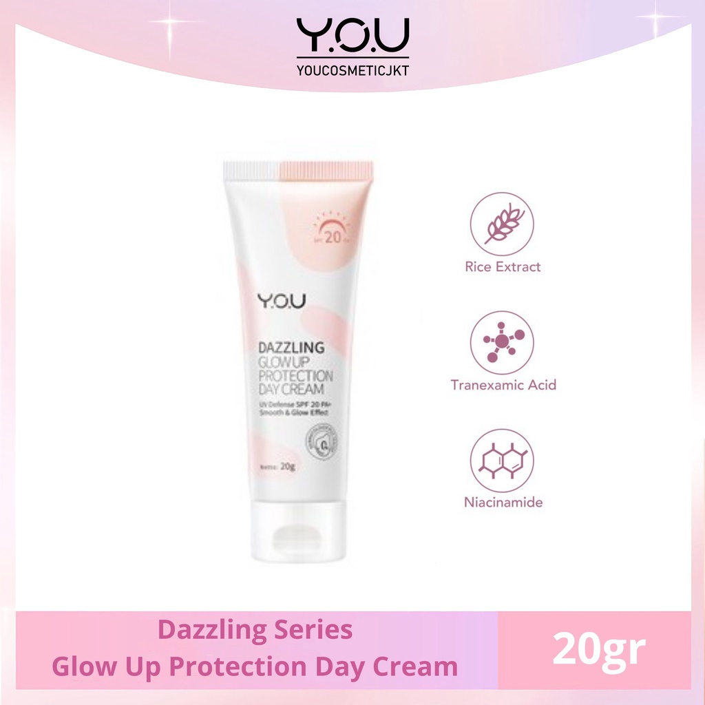 DAZZLING GLOW UP SERIES BY YOU | Facial Foam Toner Day &amp; Night 20 gr 40 gr Tone up Face Cream Body