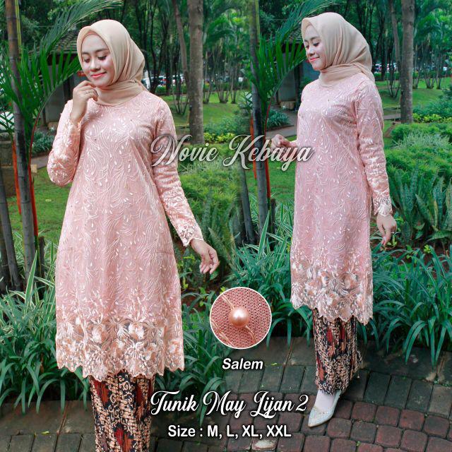 Tunik tile bordir /kebayamurah/kebayamodren/kebayapesta / Kebaya Brukat / Kebaya Tunik / Kebaya-Salem