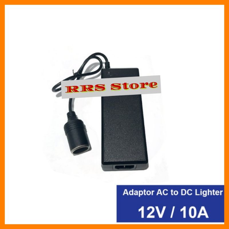 Adaptor Lighter Converter Konverter 220V AC To 12V DC Lighter 10A buat vacum mobil mesin poles mobil pompa ban mobil