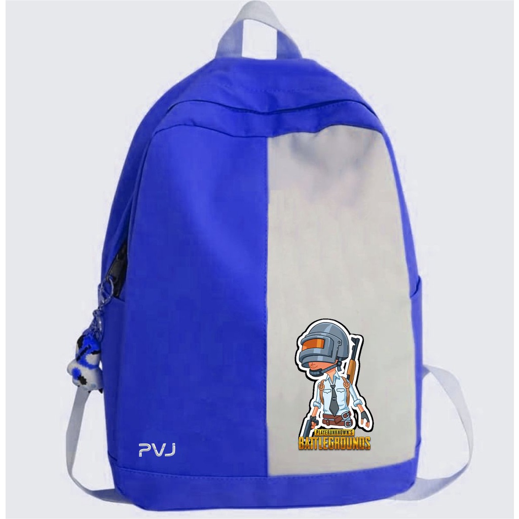 PVJ Tas Ransel Anak Sekolah Laki Laki Karakter Game P-U-B-G