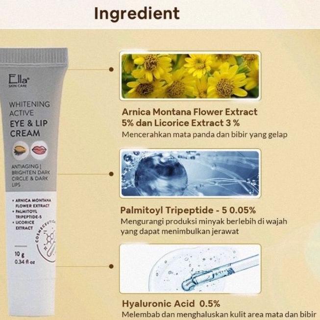 〈〈GRO⚡IR〉〉 Krim mata eye cream ella skin care paling murah