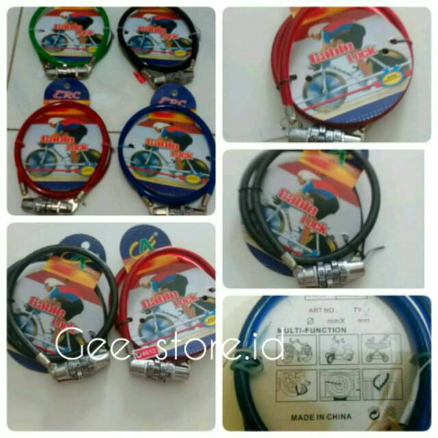 Tali rantai gembok kode pengaman motor multi fungsi serbaguna