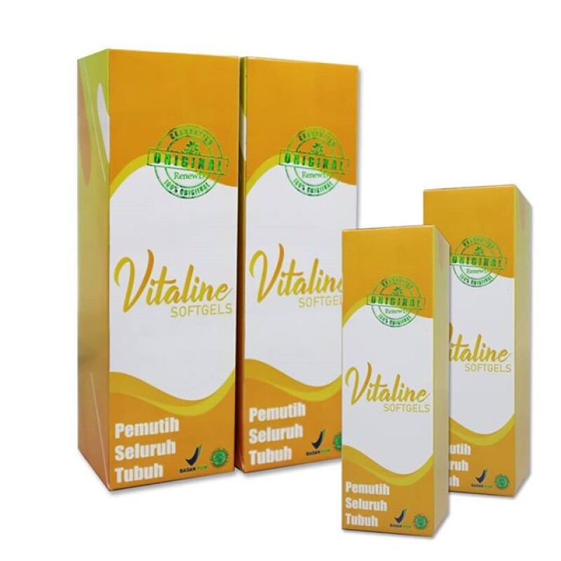 Vitaline Softgel Vitagel Serum Pemutih Wajah & seluruh Tubuh isi 30