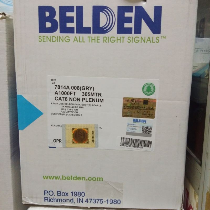 Belden Kabel LAN Cat6 UTP Cat6 USA 305m Original