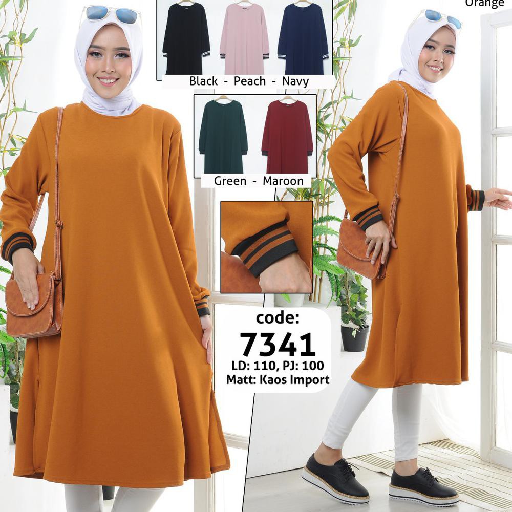 TUNIK KAOS IMPORT-TUNIK LENGAN PANJANG-TUNIK MUSLIM-TUNIK WANITA-TUNIK MUSLIM KAOS IMPORT