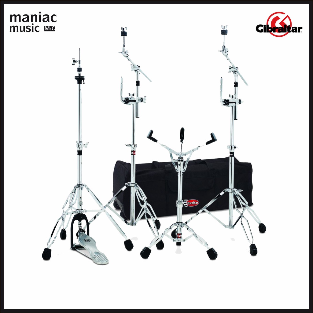 Gibraltar 57 GIG PK - Stand Drum Set. Tom. Cymbal. Hihat. Snare. 33 Inch Bag