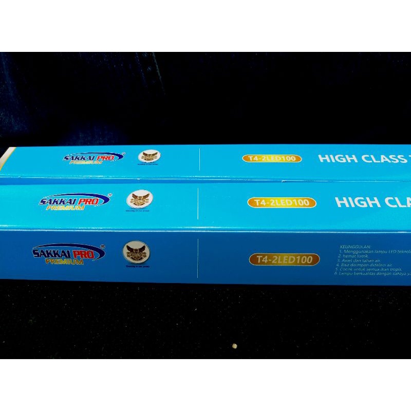 LAMPU CELUP AQUARIUM LED SAKKAI PRO T4 2LED100 + PACKING PIPA
