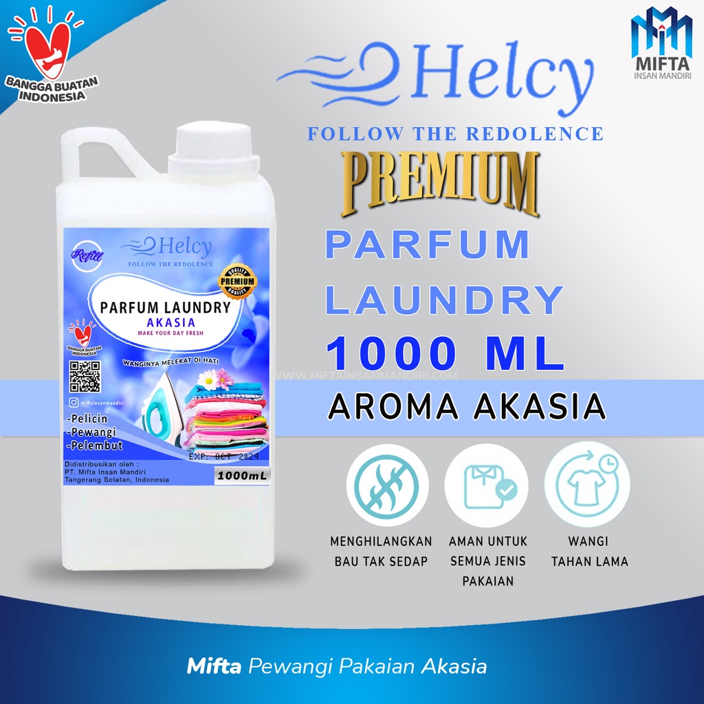 PEWANGI SETRIKA PAKAIAN PREMIUM 1 LITER /  PENGHARUM PAKAIAN HELCY