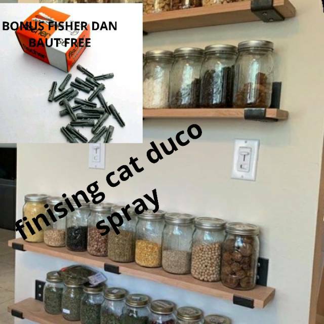 Rak gantung Siku dinding model L