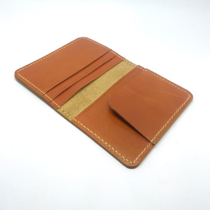 dompet kartu kulit asli card wallet warna tan PHWL266