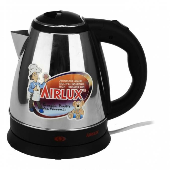 TERBARU - ELECTRIC KETTLE/ TEKO LISTRIK AIRLUX STAINLESS STEEL PERALATAN MEMASAK