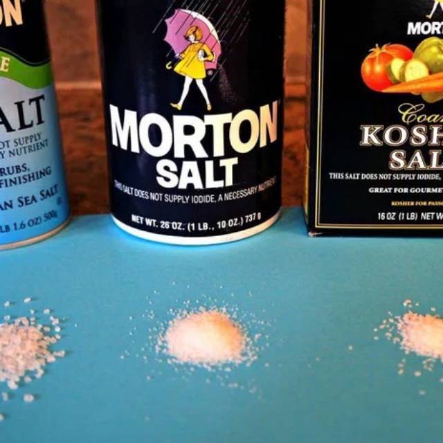 

Morton Salt Coarse Kosher Salt 150gr Repack Garam Masak Kasar Kosher