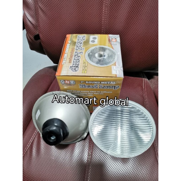 head lamp lampu depan 7 inch bulat h4 set 2pc