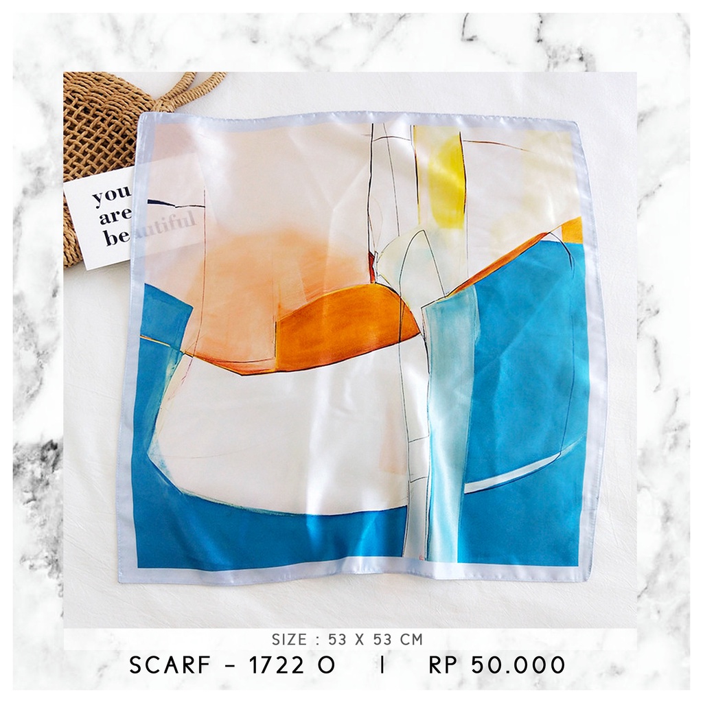 SCARF / SYAL KOREA / NECK SCARF  (SIZE 53 X 53)-1722 O