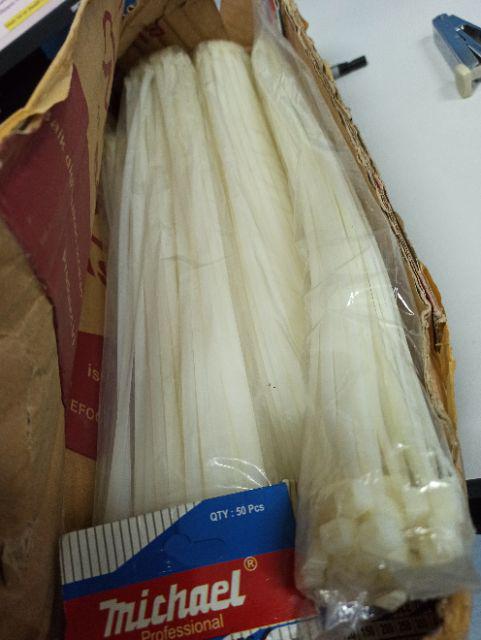 Kabel Ties / Cable Tie 40 Cm Lebar Full 5 Mm Good Quality Putih Dan Hitam