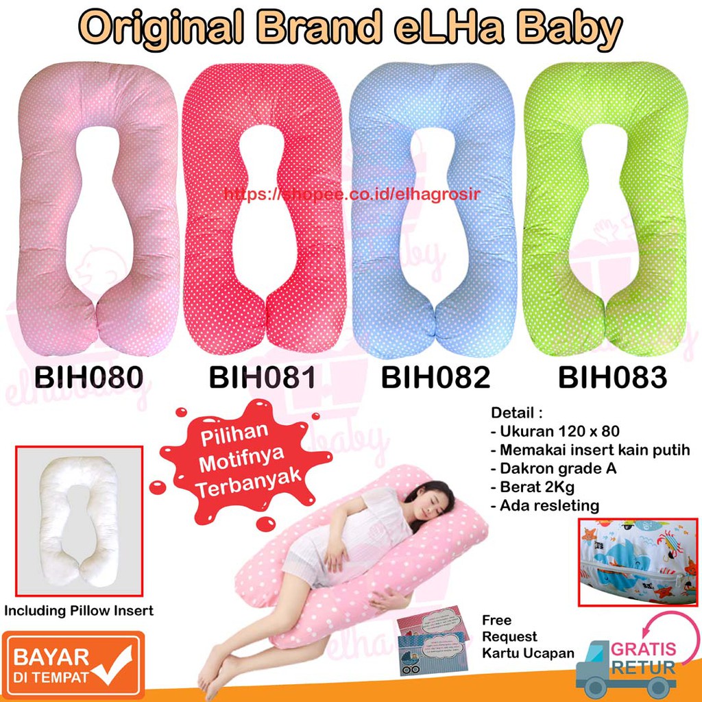 Bantal Hamil  Bantal Ibu HamilBantal Bumil Maternity Pillow Perlengkapan Ibu Hamil Karakter Polkadot