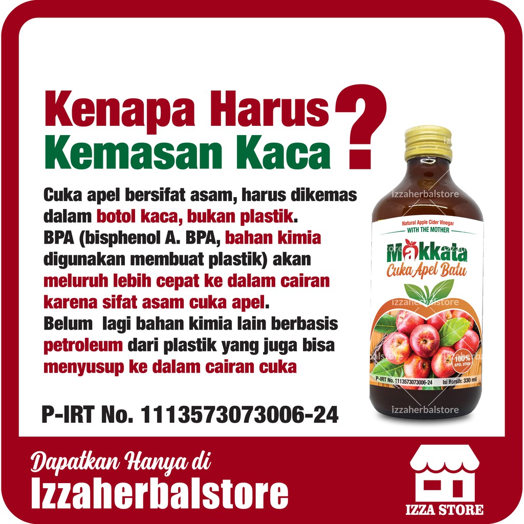 CUKA APEL BATU ASLI MAKKATA Organik - Organic Apple Vinegar Original Manfaat Cuka Apel