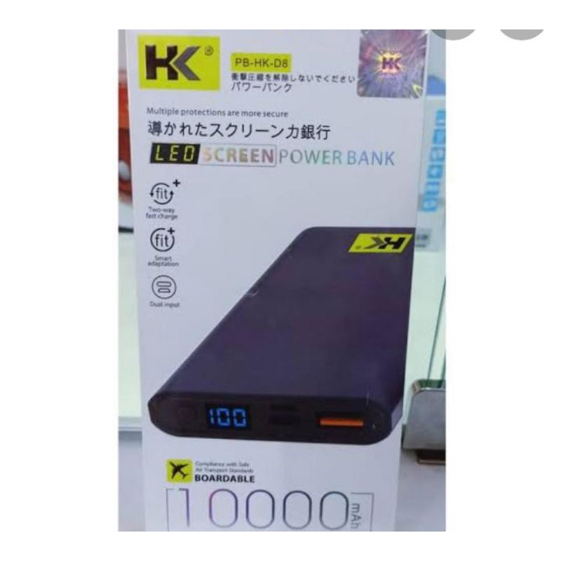 POWERBANK 10000MAH D8 HK ORIGINAL LED