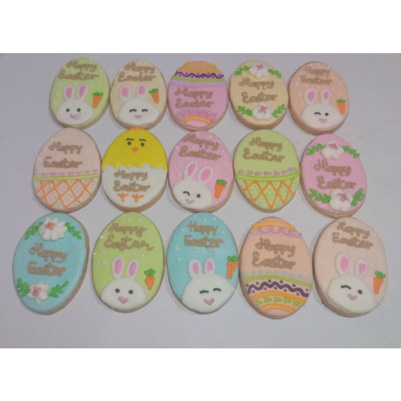 

Easter Cookies/Kue Kering motif Telur Paskah/Telur Paskah/Kue Paskah lucu