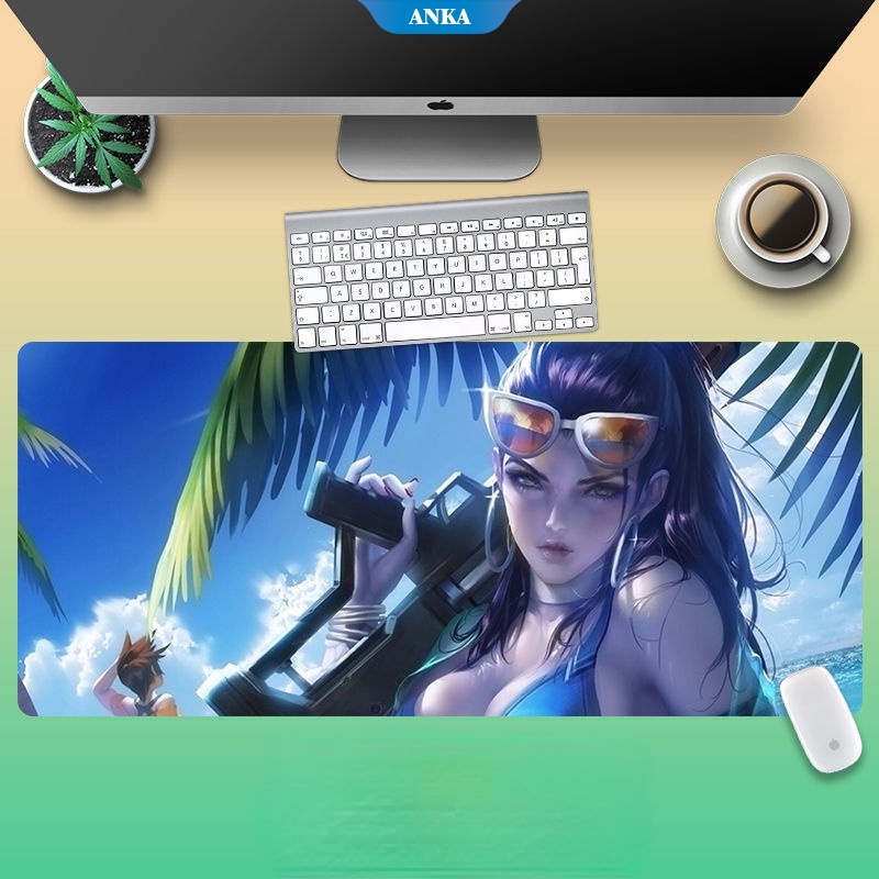 Overwatch gaming mouse pad DVA oversized OW menebal
