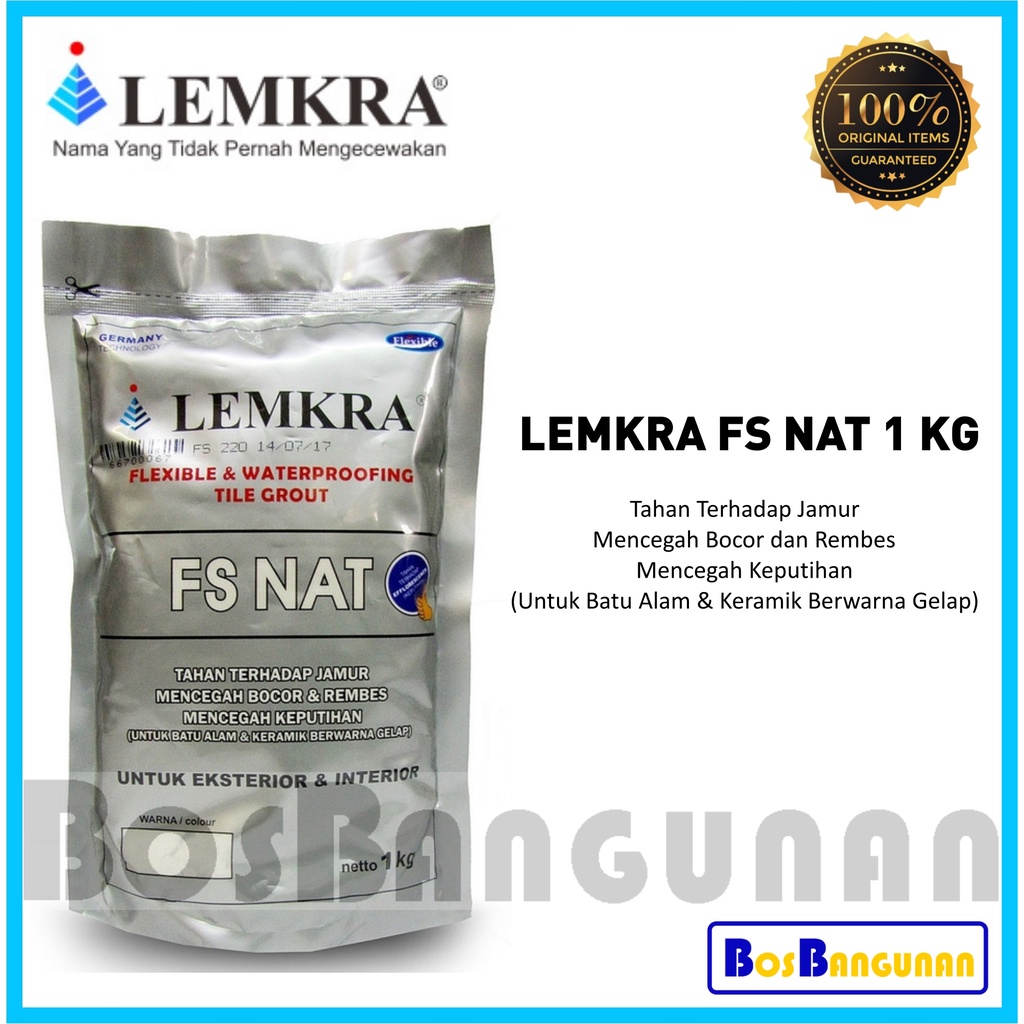Semen Nat Lantai Dinding / Semen Pengisi Nat Dinding Lantai 11 Varian Warna / Semen Nat / LEMKRA FS 