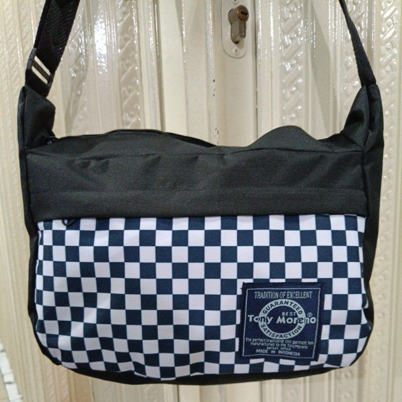 TAS SELEMPANG MOTIF CATUR PH-0120 || Tas Selempang &amp; Bahu Pria Wanita || Tas Perahu