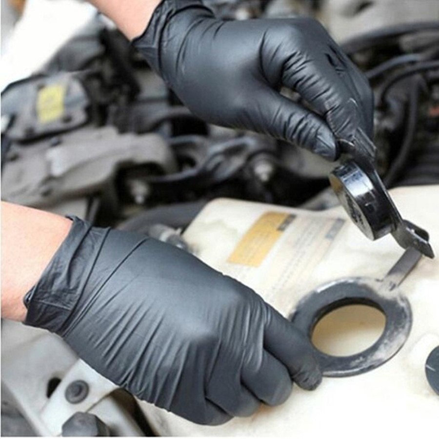 Sarung Tangan HITAM Detailing Mobil Motor, Tato, Bengkel LATEX GLOVES