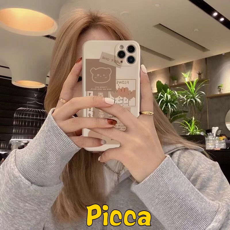 Soft Case Bahan Silikon Tpu Desain Beruang Pepsi Putih Susu Teh Antik Untuk IPhone 7 8 Plus 11 12 13 Pro MAX XR X XS MAX 6 6S Plus SE 2020
