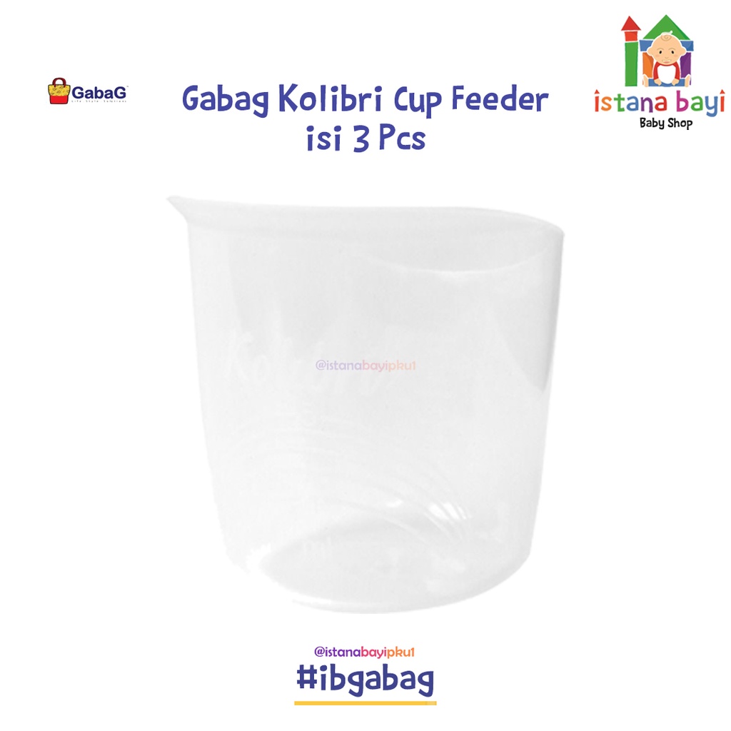 Gabag Cup Feeder Kolibri isi 3- Cup Feeder Cangkir Menyusui - Gelas Asi Bayi