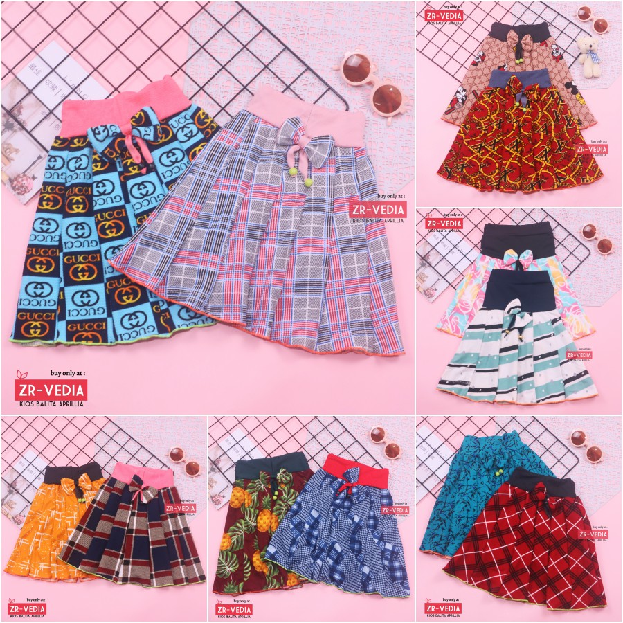 Rok Cassie uk. 3-4 Tahun / Rok Anak Perempuan Murah Skirt Pendek Polos Grosir Pakaian Fashion Import