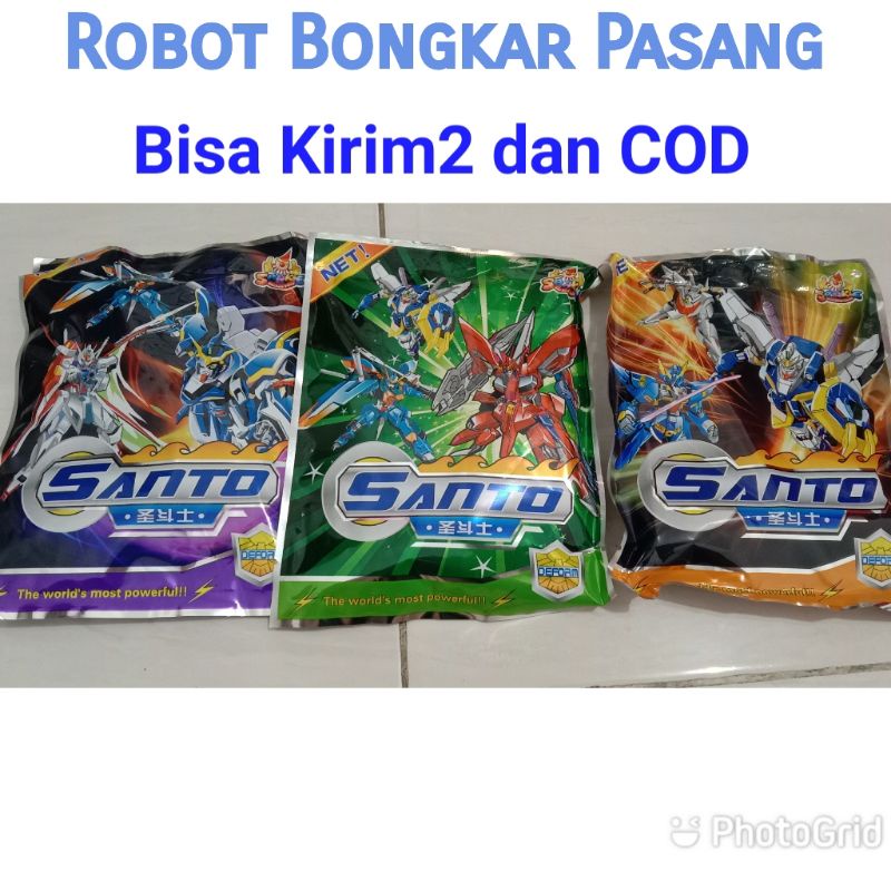 Robot bongkar pasang Sankie Orang robot Sankie mainan robot lotte 90an robot santo robot jadul robot
