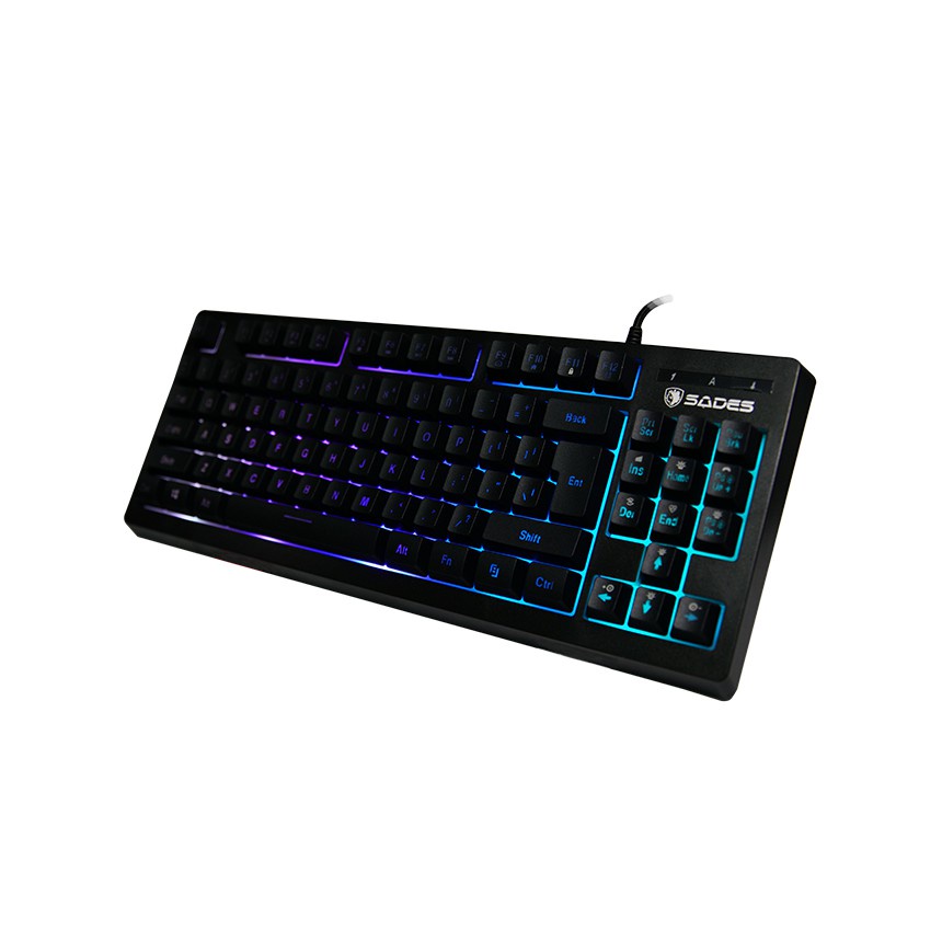 Keyboard Gaming SADES Membrane TKL Sabre RGB