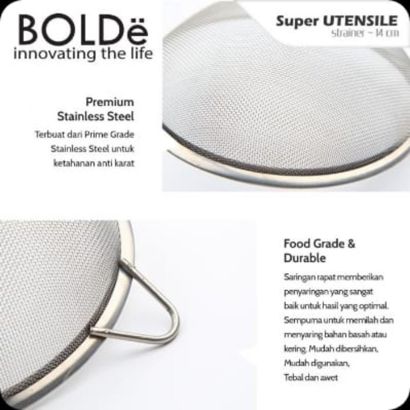 Super UTENSILE Strainer 14 cm ( Tirisan )Original BOLDe