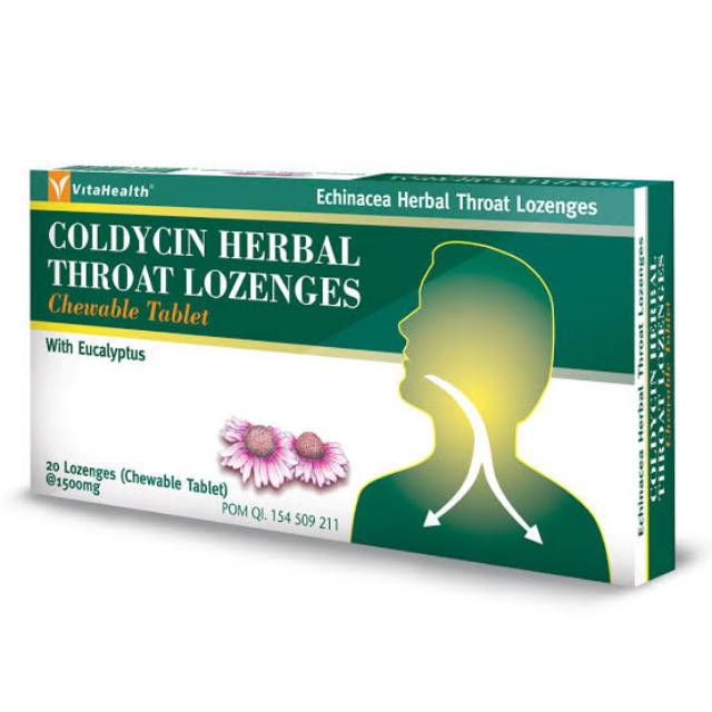Coldycin Herbal Throat Lozenges Obat Batuk Herbal dan Melegakan Pernapasan