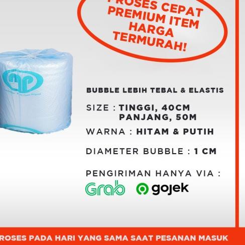 

BUBBLE WRAP ROLL 40CM X 50 METER HITAM PUTIH BUBLE WRAP MULIAPACK - MP ORG 40 Putih