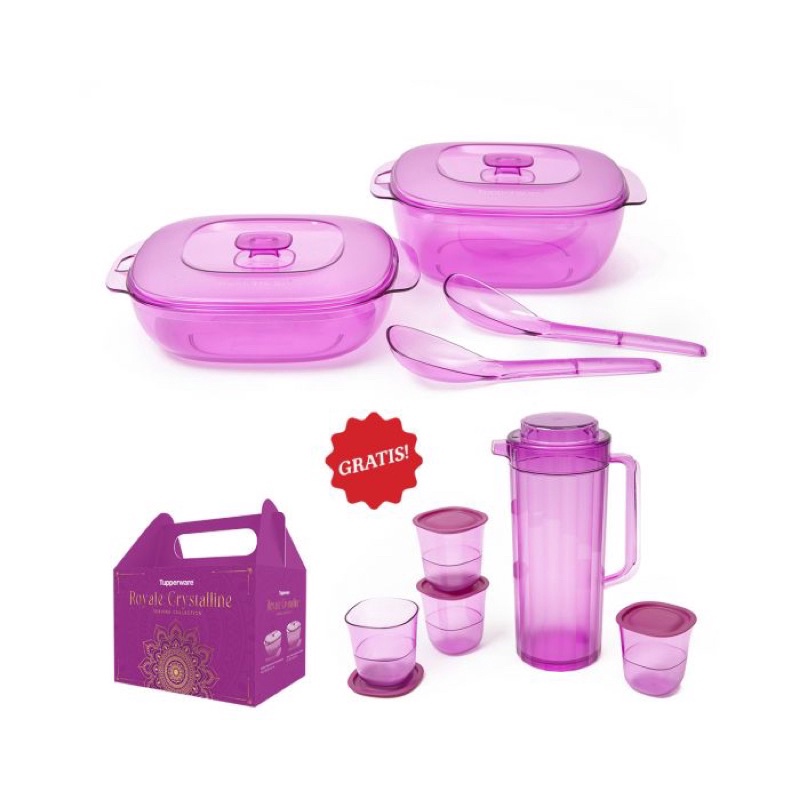 Tupperware CRYSTALLINE SERVING SET W/GIFT
