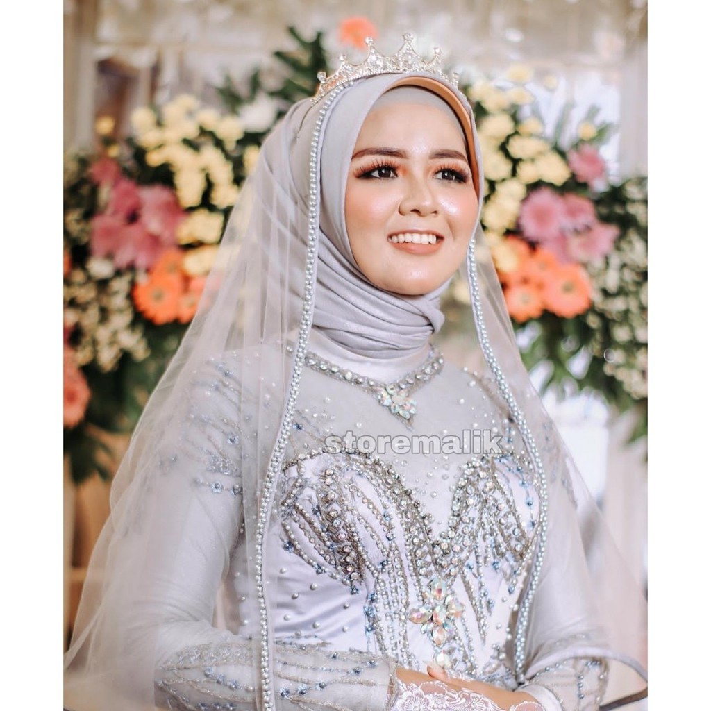 slayer pengantin / hijab pengantin / veil pengantin / selendang pengantin-5