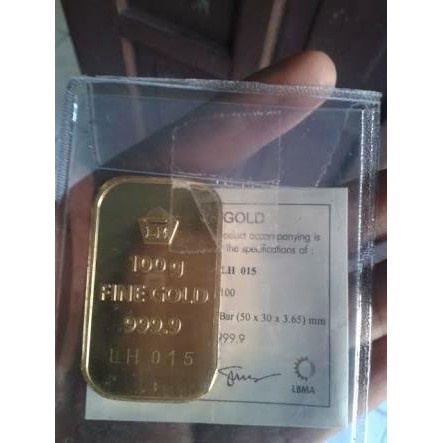Emas Logam Mulia Batangan ANTAM Retro Vertikal 999.9 100 Gram