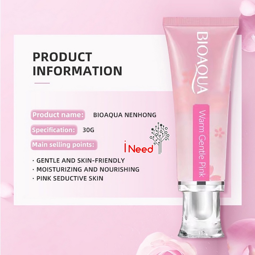 (INEED) BIOAQUA Nenhong Cream 30g Warm Gentle Pink Pemerah Bibir Puting Krim Pemutih Ketiak Paha Pantat Area Intim