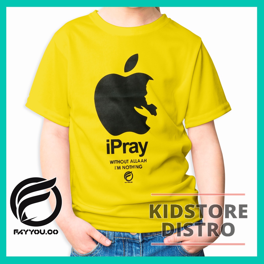 Baju Kaos Anak Distro / Kaos Dakwah Islam / Kaos Anak CLothing / Kaos Anak Islami Motif I Pray / kaos Anak Sahabat Nabi / Baju Anak Khalifah