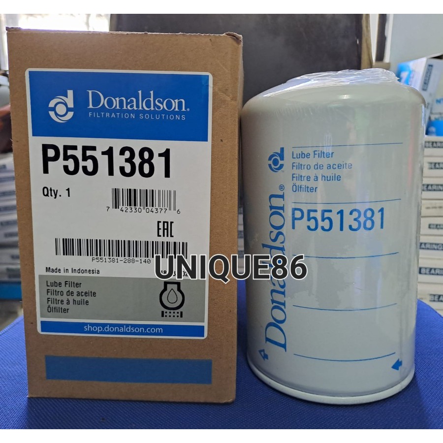 OIL LUBE FILTER P551381/P551670 DONALDSON