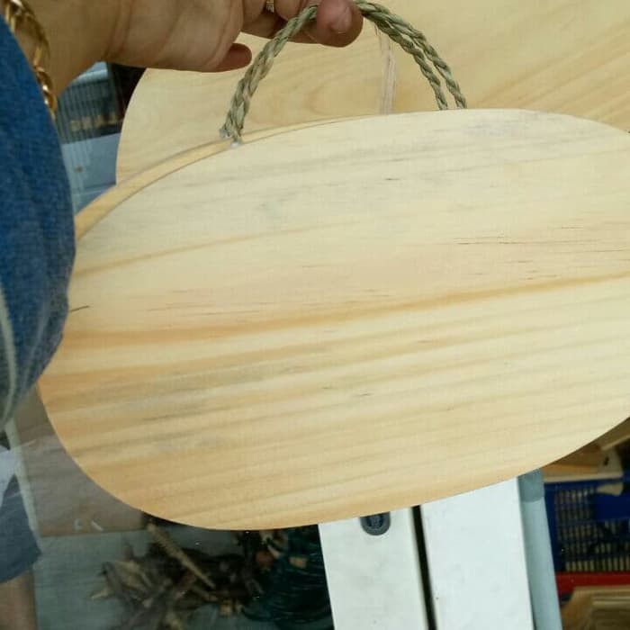 Talenan Kayu Tali Model Oval / Wooden Cutting Board