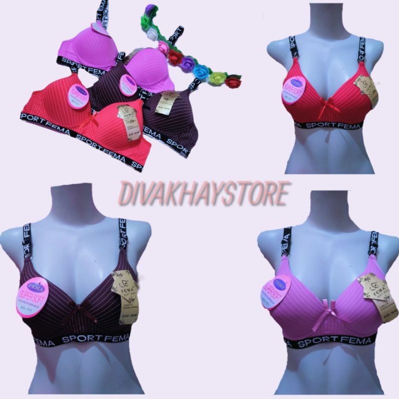 Bra bh busa tanpa kawat/Bra bh wanita termurah  ada size cup standart tanpa kawat busa tipis kait 2 