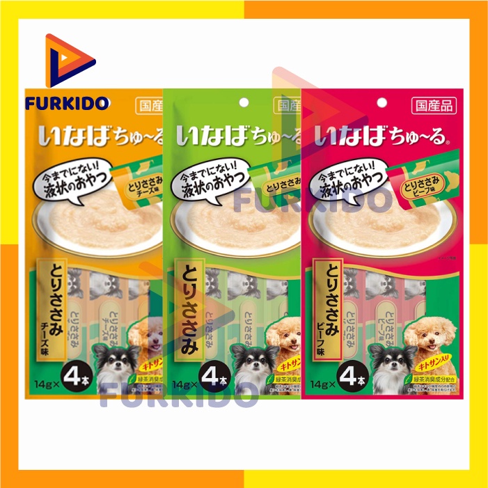 CIAO Inaba Dog Liquid Churu 4Pcs X 14Gr / Snack Anjing / Dog Treats