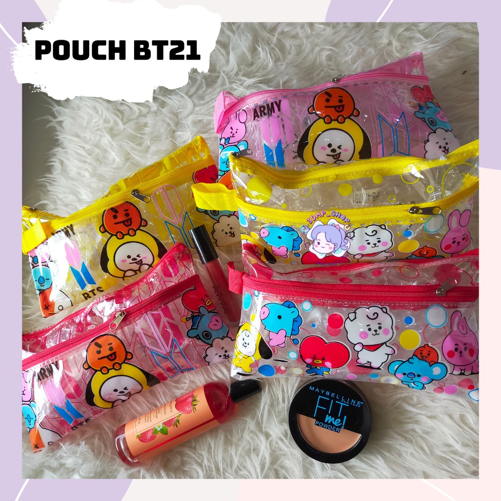 pouch tas kosmetik make up pencase tempat pensil bt21